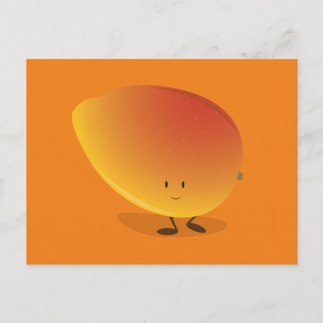 Smiling Mango Character Postcard (Front)