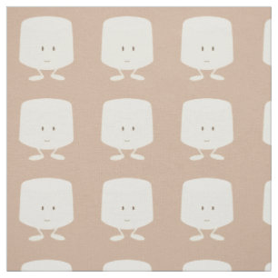 Smiling marshmallow fabric