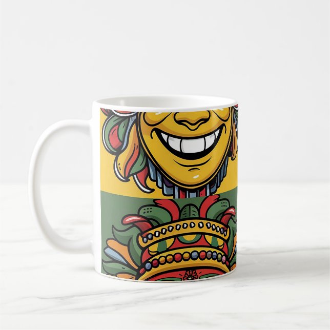 Smiling Masks Coffee Mug (Left)