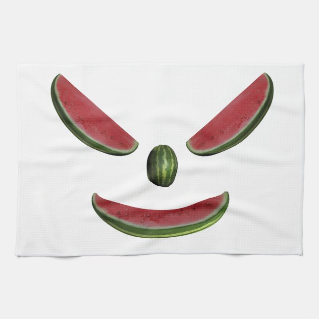 Smiling Melon Face Tea Towel (Horizontal)