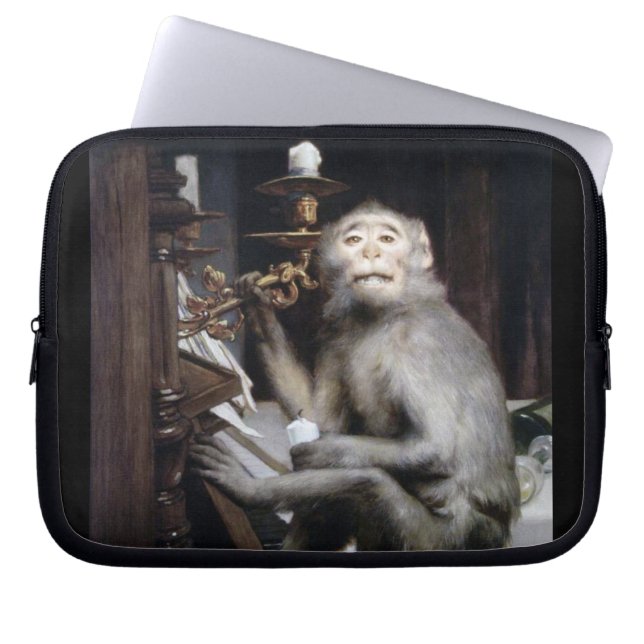 Smiling Monkey Laptop Sleeve (Front)