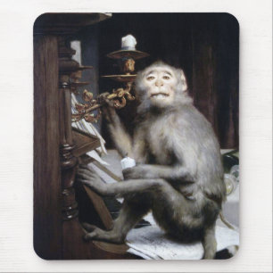 Smiling Monkey Mouse Mat