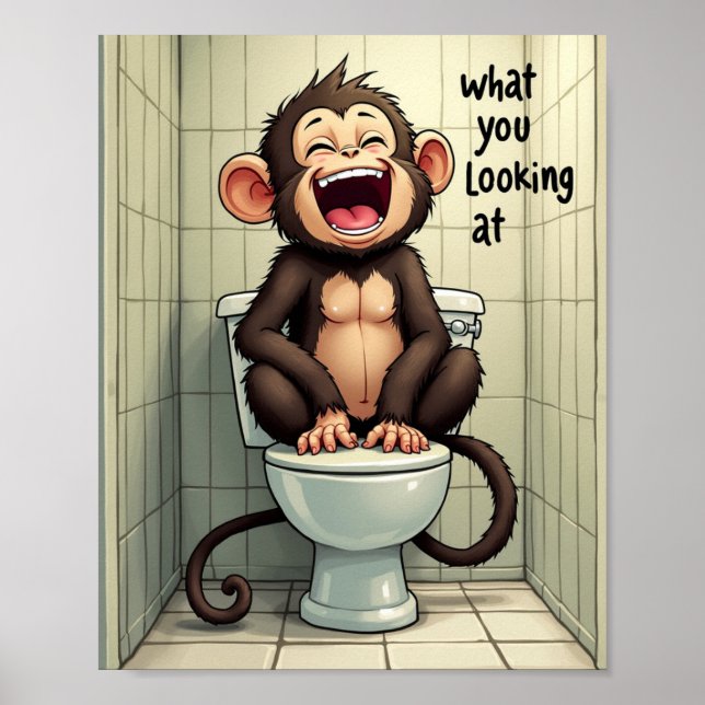 Smiling monkey poster (Front)