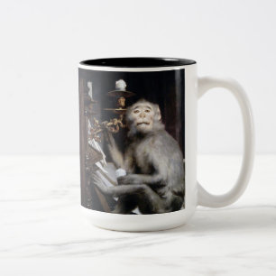 Smiling Monkey Two-Tone Coffee Mug