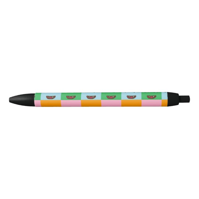 Smiling monster block faces black ink pen (Front)