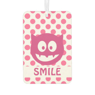 SMILing monster polka dots Car Air Freshener