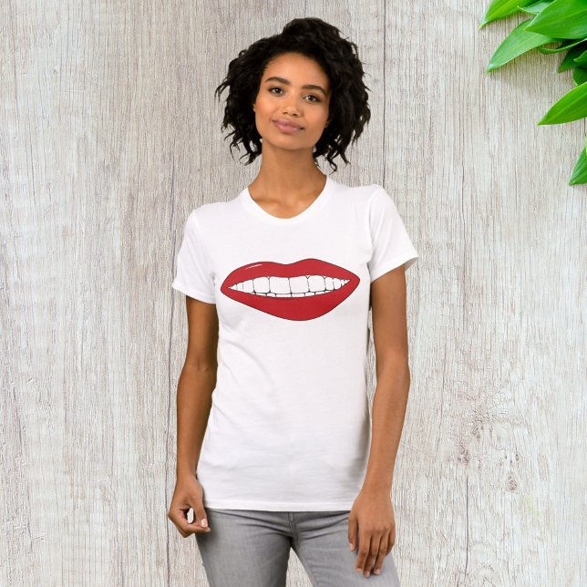 Smiling Mouth Womens T-Shirt (Creator Uploaded)