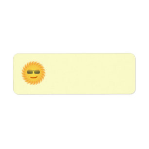 Smiling Mr. Sun Return Address Label