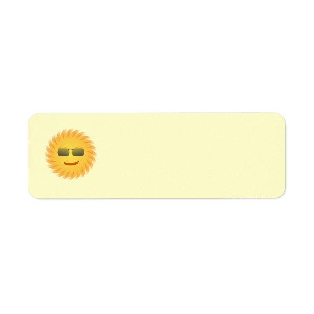 Smiling Mr. Sun Return Address Label (Front)
