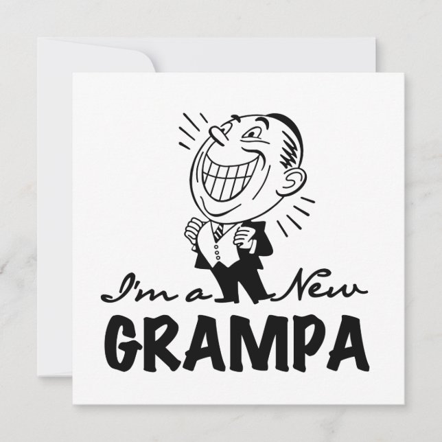 Smiling New Grampa T-shirts and Gifts (Front)