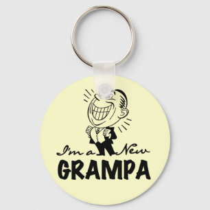 Smiling New Grampa T-shirts and Gifts Key Ring