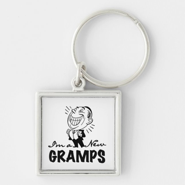 Smiling New Gramps T-shirts and Gifts Key Ring (Front)