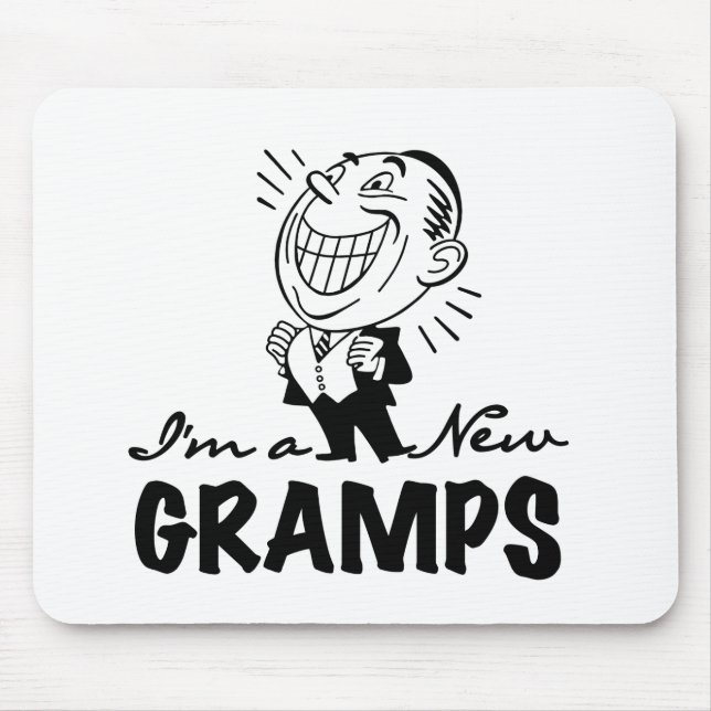 Smiling New Gramps T-shirts and Gifts Mouse Mat (Front)