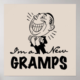 Smiling New Gramps T-shirts and Gifts Poster