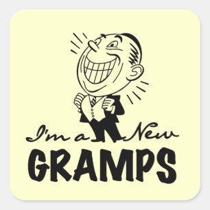 Smiling New Gramps T-shirts and Gifts Square Sticker