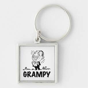 Smiling New Grampy T-shirts and Gifts Key Ring