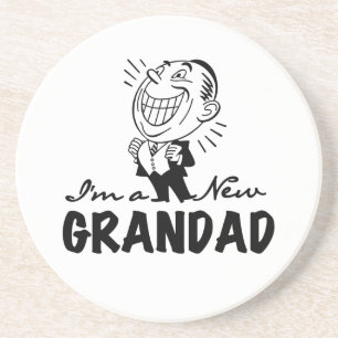 Smiling New Grandad T-shirts and Gifts Coaster