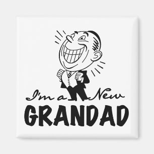 Smiling New Grandad T-shirts and Gifts Magnet