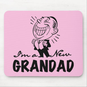 Smiling New Grandad T-shirts and Gifts Mouse Mat