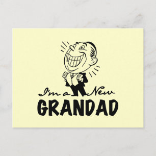 Smiling New Grandad T-shirts and Gifts Postcard