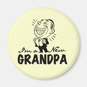 Smiling New Grandpa T-shirts and Gifts Magnet