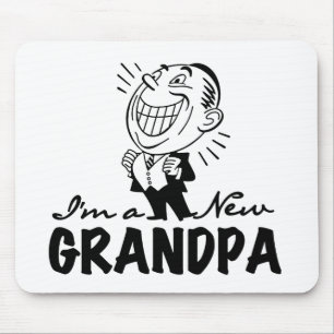 Smiling New Grandpa T-shirts and Gifts Mouse Mat