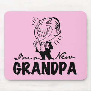 Smiling New Grandpa T-shirts and Gifts Mouse Mat