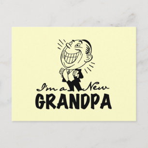Smiling New Grandpa T-shirts and Gifts Postcard
