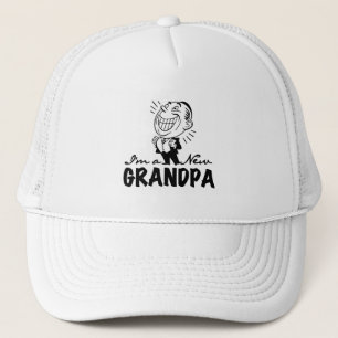 Smiling New Grandpa T-shirts and Gifts Trucker Hat