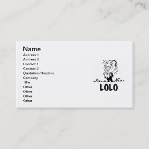 Smiling New Lolo T-shirts and Gifts Business Card
