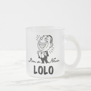 Smiling New Lolo T-shirts and Gifts Frosted Glass Coffee Mug