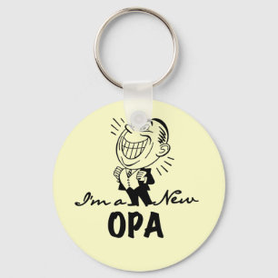 Smiling New Opa T-shirts and Gifts Key Ring