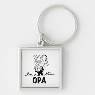Smiling New Opa T-shirts and Gifts Key Ring
