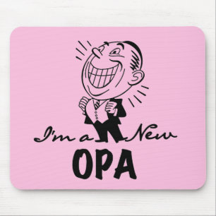 Smiling New Opa T-shirts and Gifts Mouse Mat