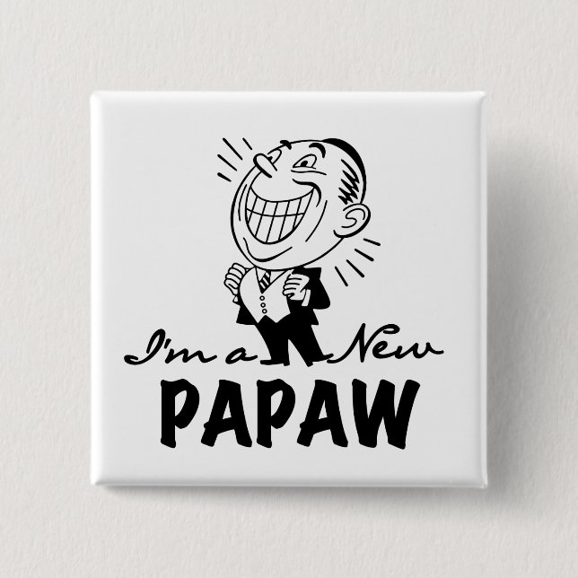 Smiling New Papaw Tshirts and Gifts 15 Cm Square Badge (Front)