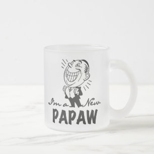 Smiling New Papaw Tshirts and Gifts Frosted Glass Coffee Mug