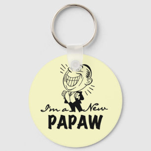 Smiling New Papaw Tshirts and Gifts Key Ring
