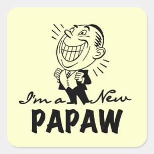 Smiling New Papaw Tshirts and Gifts Square Sticker