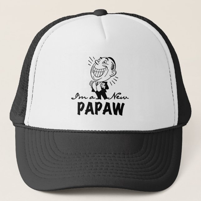Smiling New Papaw Tshirts and Gifts Trucker Hat (Front)