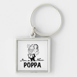 Smiling New Poppa T-shirts and Gifts Key Ring