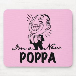 Smiling New Poppa T-shirts and Gifts Mouse Mat