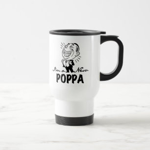Smiling New Poppa T-shirts and Gifts Travel Mug