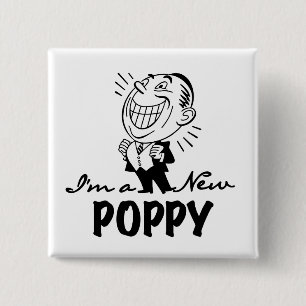 Smiling New Poppy T-shirts and Gifts 15 Cm Square Badge