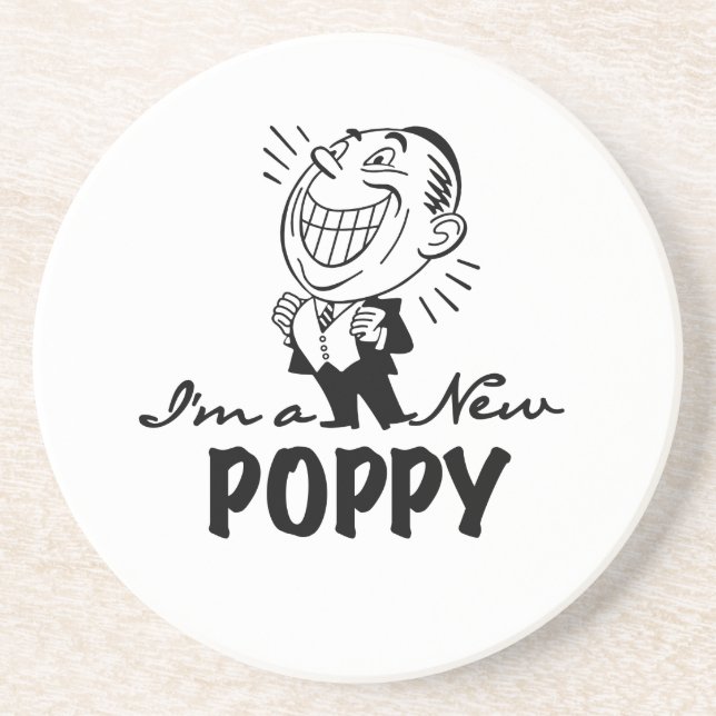 Smiling New Poppy T-shirts and Gifts Coaster (Front)
