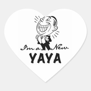 Smiling New Yaya Tshirts and Gifts Heart Sticker
