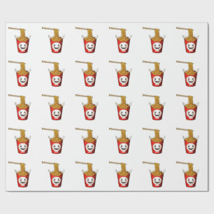 Smiling noodles wrapping paper