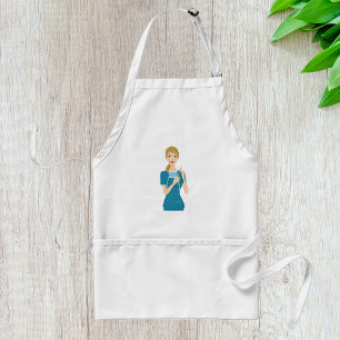 Smiling Nurse with Syringe  Standard Apron