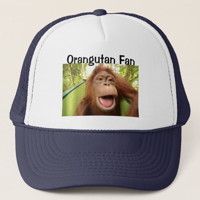 Smiling Orangutan Trucker Hat (Front)