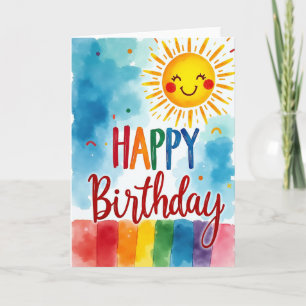 Smiling Orb Birthday Card