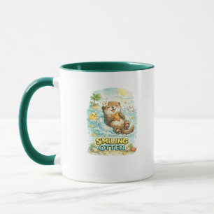 Smiling Otter Cute Beach Coffee Mug